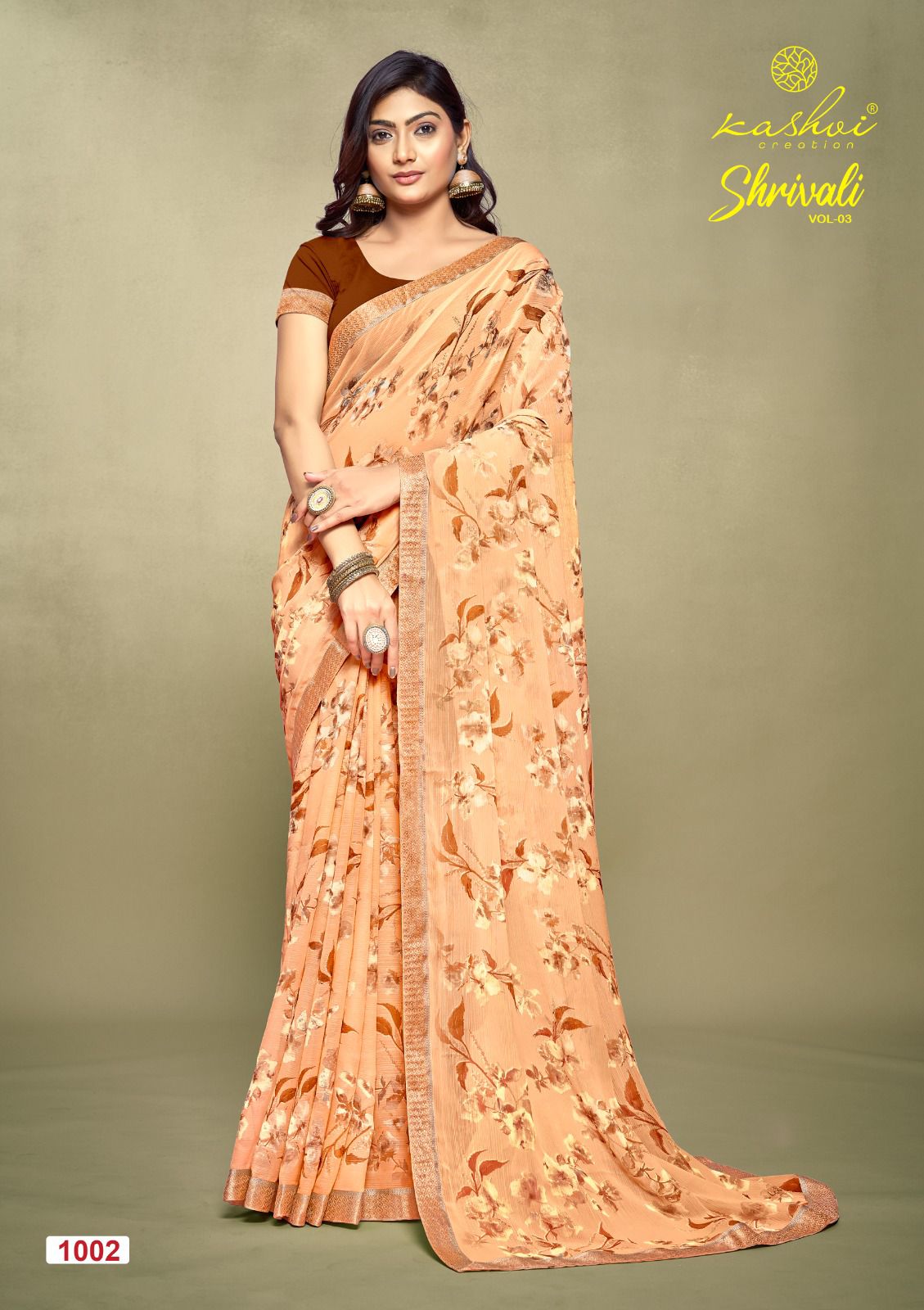 Shrivali Vol 03 By Kashvi White Cat Printed Sarees Wholesale Price In Surat